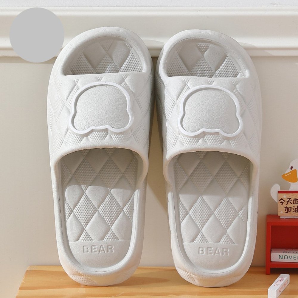 New Bear Slippers Indoor Non-slip Thick Soles Floor Bedroom Bathroom Slippers - Picture 9 of 12